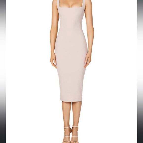 Nookie Rendevous Midi Dres Small in Nude $239 - Picture 1 of 5